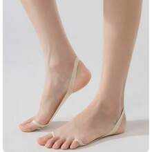 1/4 pares - Calcetines de mujer con cinco dedos y media palma anti-fricción, calcetines suaves y elásticos para la parte delantera del pie con suela antideslizante, calcetines sedosos para tacones altos, calcetines invisibles antideslizantes, calcetines de bajo empeine (sin cartón), primavera/verano, calcetines separadores de dedos para mujeres, calcetines ultra finos para mocasines de damas, calcetines invisibles antideslizantes de bajo empeine, calcetines con amortiguación para aliviar la fatiga, adecuados para tacones altos, calcetines de dedos - Multicolor - Ver 9