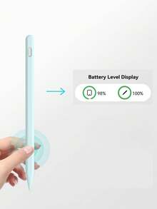 Bút Apple Pencil thế hệ thứ 2 sạc không dây từ tính, kèm cáp sạc, tương thích với iPad A16/10/9/8/7/6, Mini 7/6/5, Air 5/4/3, Air 11" M3/M2, Air 13" M3/M2, Pro 11" M5/M4/4/3/2/1, Pro 12.9" 6/5/4/3, Pro 13" M5/M4, 90mAh, màu xanh dương. - Màu xanh nhạt - Xem 4
