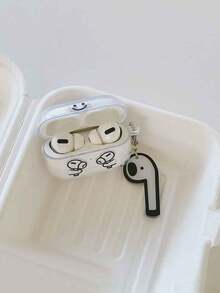 Mặt dây chuyền tai nghe cá nhân hóa tương thích với Apple thế hệ thứ 4, hộp đựng tai nghe Bluetooth Pro 2/3/1/2, vỏ bảo vệ trong suốt có hình mặt cười. - Nhiều màu - Xem 2