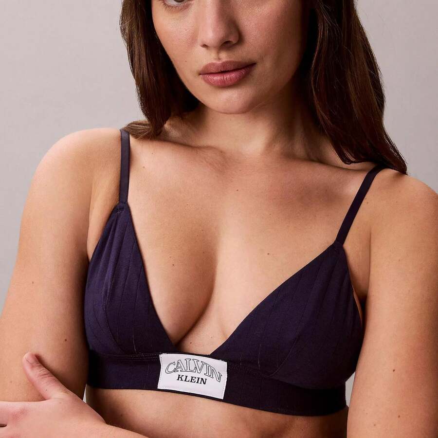 Calvin Klein Heritage Classic Cotton Stretch Lightly Lined Triangle Bra QF8894 Underwear  Women  Bras + Bralettes - 晚霞藍 - 查看 1