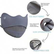 Summer Breathable Mask, 3D Stereoscopic Design - Lightweight, Windproof, UV Protection, Suitable For Cycling, Hiking And Outdoor Activities. Machine Washable Outdoor Protective Gear | Facial Contour Comfortable Mask | Knitted Texture Mask - Multicolor - View 3