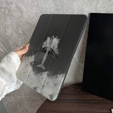 天空与飞机图案平板电脑保护套 - 专为旅行爱好者和极简主义风格追求者设计，翻盖式设计，带笔槽，兼容 iPad 10.9/10.2/Air 第五代/Pro 11/第十代/9.7/Air 2/（第七代）/（第八代）/Air 4/5/Pro 11/第十代 10.9 英寸（2022 款）智能保护套 - 彩色 - 查看 7