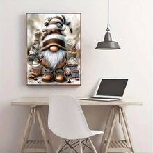 1pc DIY Gnome Pattern 5D Diamond Painting Kit, Suitable For Adult Beginners DIY Mosaic Diamond Art, Full Drill Handmade Enthusiast Self-Design DIY Diamond Painting, Applicable For Living Room, Bedroom, Office Wall Decor Hanging Painting, Surprise Holiday Home Decor Gift For Family And Friends, Unframed[30*40cm/11.8*15.7in][40*50cm/15.7/19.7in] - No Frame - View 3