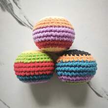 Handmade Knitted Hacky Sack, 2026 Upgraded Crochet Footbag Juggling Balls, Geometric Pattern For Adults Beginners - F-5CM-1件 - 查看 8