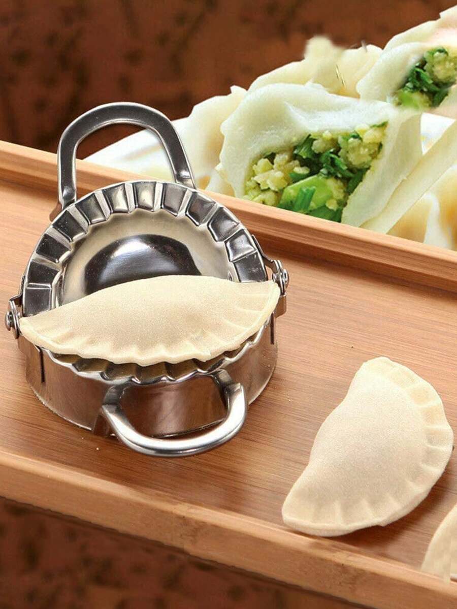 2/1 Pc Stainless Steel Dumpling Press Maker Mold, Labor-Saving Easy Press Dumpling Wrapping Tool, Practical Kitchen Gadget For Household Daily Food Making - Multicolor - View 1