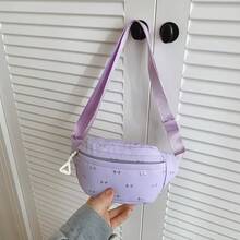 1pc Zipper Closure Cartoon Teenager Waist Bag, Nylon Crossbody Fanny Pack For Girls, Star Mini Pouch - A - View 11