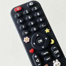 Baby Cartoon Remote Control Teether, Silicone Teething Toy, Infant Soothing Chew Toy - 黑色 - 查看 6