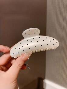2/1pc Retro Polka Dot Semicircle Hair Clips, All-Scene Women Hair Accessories, Ideal Holiday Gifts For Girls - Multicolor - View 6