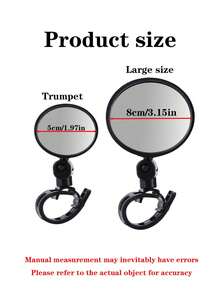 360° Rotatable Bicycle Rearview Mirror Set, Electric Bike Handlebar Mirror With Left/Right Adjustment, Zoom Wide Angle Design - Suitable For Cycling And Outdoor Sports - Multicolor - View 4