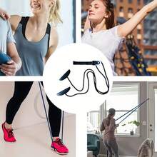 78.74-98.43 Inch Adjustable Shoulder, Arm And Back Exercise Resistance Bands With Pulley System, Portable Fitness Equipment, Durable PVC And Nylon Material, Black - Multicolor - View 7