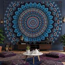 Pink Floral Tapestry Wall Hanging Boho Mandala Medallion Tapestry Aesthetic Watercolor Flower Cute Small Tapestries For Bedroom Living Room Dorm Decor 40 X 60 Inch - 1 - 查看 9