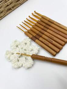 Round Handle Glossy Crochet Hooks Full Set, 2.0mm–6.0mm 9 Sizes, Smooth Needle Body Without Snagging Yarn, Versatile DIY Tool For Handmade Crochet Dolls, Coasters, Hat Decorations, Storage Baskets, Decorative Pillows, Home Decor And Crochet Bags - Crochet Hook - View 6