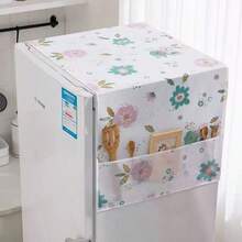 1pc Floral Pattern Washing Machine Cover - Universal Top Load Washer Dust Cover, Easy Clean Fabric, Decorative Floral Appliance Cover Suitable For Laundry Room, Home Decor, Pet Hair And Dust Protection (Fits Most Brands) - Multicolor - View 13