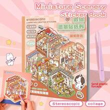 1 Set Of 19pcs Scene Sticker Set, Including 12 Material Stickers, 6 Scene Cards, 1 Reference Image, Suitable For Simulation Model Scenes And Miniature Houses, Back To School Gift, Birthday Or New Year Gift - One Size - View 14