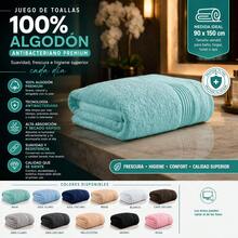Toalla Antibacteriana Segura para Piel 100% Algodón Premium, Alta Absorción Suave Sin Irritación, Tamaños 30x50cm 35x75cm 70x130cm 90x150cm, Toalla Infantil Toalla de Mano Toalla de Baño Toalla Grande, Multicolor - azul oscuro - Ver 6