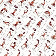 36 piezas Tarjetas portátiles de enseñanza de posturas de yoga de dibujos animados: Guía básica de posturas de yoga para principiantes - Multicolor - Ver 7