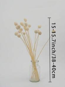 10/20入人造莖黃色球狀花頭 Craspedia，大直徑約 1-1/2 英吋，適用家居裝飾、拍照道具、DIY婚禮裝飾 - 白色 - 查看 9