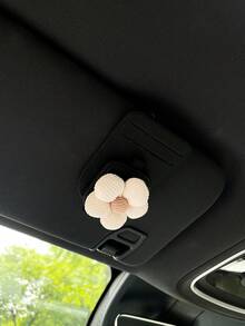 Floral Car Sun Visor Clip, Multi-Function Card Holder, Car Interior Accessories, Fashion Glasses/Eyeglasses Storage Card Clip - Flowers - View 6