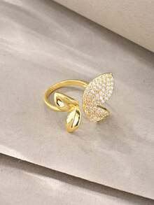 Gold Bangle Set, Versatile Textured White Gold Copper Inlaid Zirconia, Suitable For Daily Wear, Gatherings, Dates, Parties, Gifts - Gold - View 3