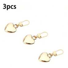 3/6Pcs Heart-Shaped Universal Detachable Zipper Pulls, Metal Zipper Pendant Replacement Accessories, Bag Coat Clothing Zipper Repair Tool, Multi-Color Versatile Decorative Zipper Pull Tabs - Multicolor - View 16