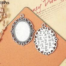 10Pcs/ Bag Jewelry Accessories Base DIY Jewelry Making Production For DIY Production Pendant Base Decoration Accessories - Oval Base - View 13