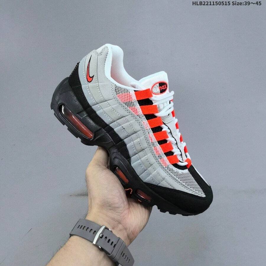 AIR Black Gray Unisex Breathable Mesh Running Shoes, Grey Black & Orange With Full-Length Air Cushion, Athletic Performance Footwear For Men & Women - Black Gray - View 1