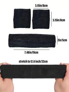 1 Pack Thin Terry Cloth Headband, Wristband Set, Sweatbands Athletic Hair Soft Headband For Women, Men, Basketball, Football, Soccer, Terry Cloth Athletic Hairband For Exercise - Multicolor - View 10