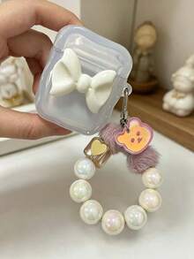 Ốp bảo vệ tai nghe không dây Apple với thiết kế nơ trắng, chống trầy xước và chống rơi vỡ. - Nhiều màu - Xem 6