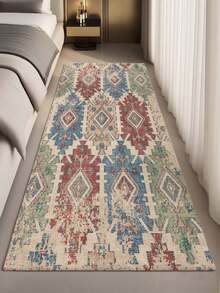 1pc Luxury Style Indoor Decorative Large Rug, New Faux Wool Washable Bottom Indoor Carpet, Living Room Rug, Sofa Rug, Bedroom Rug, Bedside Anti-Slip Mat, Room Floor Mat, Dining Kitchen Rug, Office Chair Pad, Entryway Doormat, Outdoor Picnic Blanket, Outdoor Camping Mat - Multicolor-1 - View 5