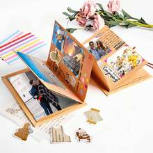 Scrapbook Albums, Hardcover Albums, Blank Albums, Handmade Kraft Paper, Perfect For Valentine's Day, DIY Scrapbooks, Anniversaries, Sketchbooks, Expandable And Foldable, Wedding Gifts, Graduation Albums - 2PCS M - View 8