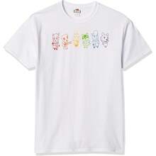 Rainbow Lineup T-Shirt For Men - White - View 1