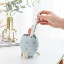 Dinosaur Egg Shell Pen Holder, Cute Desktop Pencil Storage Cup, Suitable For Pens, Colored Pencils And Markers, Kawaii Style Office, Study Room, Vanity Desk Decor, School Supplies, Back To School - Multicolor - View 6