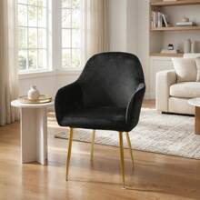 Ghế văn phòng không bánh xe, ghế bàn trang điểm, ghế trang điểm, ghế trang trí thoải mái, ghế sofa bọc nệm phong cách hiện đại giữa thế kỷ cho văn phòng tại nhà, vỏ bọc ghế ăn trang trí văn phòng, vỏ bọc ghế văn phòng lưng vừa co giãn, vỏ bọc bảo vệ ghế bành thường ngày - Nhiều màu - Xem 8
