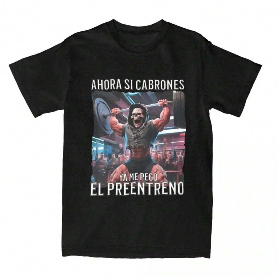 Camiseta De mujer Calacas Chidas camiseta De gimnasio Harajuku Hola Brazo De 35 Cm Ponte A Entrenar camiseta De playa ropa Casual regalo - Negro - Ver 1