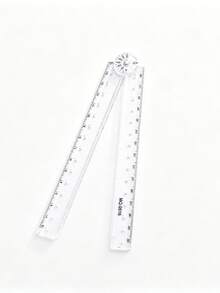 15-30cm Transparent Acrylic Folding Ruler, Multifunctional Portable Folding Straight Ruler That Can Also Be Used As A Protractor. Ideal For School Math Learning, Office, Drawing, Drafting And Other Occasions, A Perfect Stationery Choice For Students. - Geometric drawing - View 11