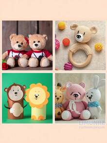90/10pcs Special Safety Crochet Toy Nose Covers, Black Plastic Triangle Teddy Bear Nose Covers With Adjustable Rings, 6*8/7*9/9*11-3 Sizes, Suitable For Various Sizes Of Handmade Crochet Animals, Dolls, Puppets, DIY Items, Halloween, Christmas Decorations And Gifts - Nose - View 10