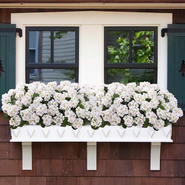 1Pc Artificial Geraniums Flowers For Outdoor Spring Summer Decor - UV-Resistant & Realistic Silk Faux Plants For Garden Porch Patio Yard Balcony Home Kitchen Table Centerpieces Decoration