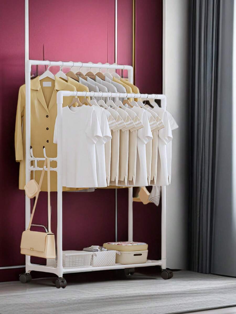 Estante multifuncional integrado para zapatos y sombreros, perchero de almacenamiento de ropa para el hogar y el dormitorio, estantería para abrigos - Zapatero y perchero integrados - Ver 1