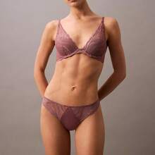 Calvin Klein Instinct Lightly Lined Plunge Bra QF8121 Underwear  Women  Bras + Bralettes - Màu hồng cổ điển - Xem 4