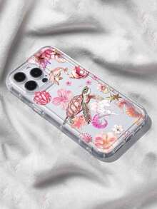 Floral And Butterfly Print Phone Case Compatible With IPhone And Galaxy, Protective Case With Christian Cross And Bible Verse - 多色 7 - 查看 6