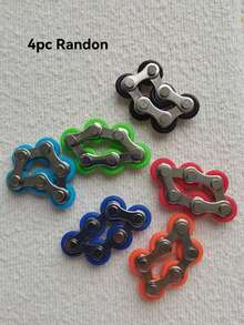 2pcs/4pcs/6pcs Bicycle Chain Decompression Toy, Transformable Iron Chain Stress Relief Fidget Toy For Adults - Multicolor - View 15