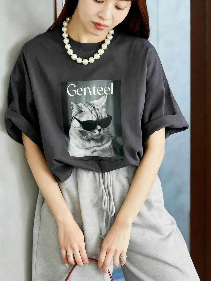 Women T-Shirts - Dark Grey - View 1