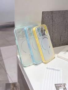 Jelly Color 二合一透明手机壳，全摄像头保护，TPU材质，适用于17/16/15/14/13/12/11 Pro/ProMax Plus，节日礼物，女士手机壳 - 粉色 - 查看 9