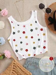 Camiseta ajustada con estampado floral para mujer - Multicolor 5 - Ver 1