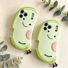 Ốp lưng điện thoại silicon hình quả bơ 3D dễ thương, thiết kế hoạt hình mềm mại bảo vệ điện thoại. - Nhiều màu - Xem 4