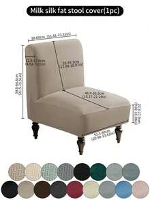 1pc Armless Decorative Chair Cover, High Elasticity Armless Chair Slipcover, Suitable For Hotel, Machine Washable Furniture Protector, With Elastic Bottom, Large Size Large Chair Decorative Chair Cover - Multicolor - View 22