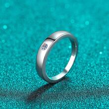Anillo de plata esterlina Swaro S925 para mujer, anillo de pareja con moissanita, estilo universal, disponible al por mayor directamente del fabricante. - 10 puntos de moissanita - Ver 4