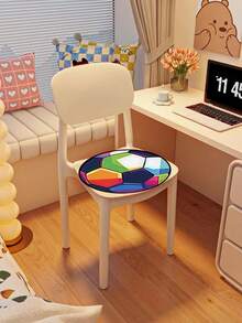 1pc Circular Cartoon Pattern Rug, Sports Themed Carpet, Home Decor Rug, Bedroom Decor, Small Rug, Rug, Kids Room Decor, Home Decor, Living Room Rug, Small Living Room Rug, Bedroom Rug, Kids Rug, Living Room Home Decor, Outdoor Rug, Washable Rug - Multicolor - View 4