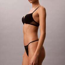 Calvin Klein Calvinklein CK Black Geo Lace Thong Underwear  Women  Panties QF8639 - màu đen - Xem 5