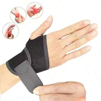 Đai đeo cổ tay có thể điều chỉnh, hoàn hảo cho cả nam và nữ, hỗ trợ điều trị hội chứng ống cổ tay, thích hợp cho cả tay phải và tay trái.